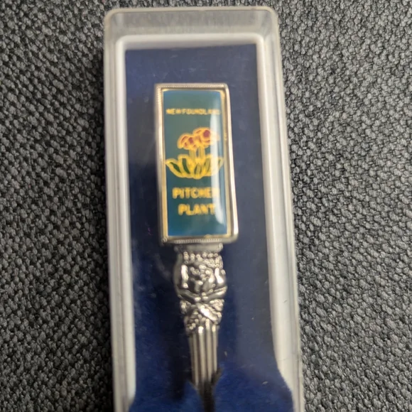 Vintage New Foundland Souvenir Collectible Spoon with Pitcher Plant Design - Picture 2 of 4